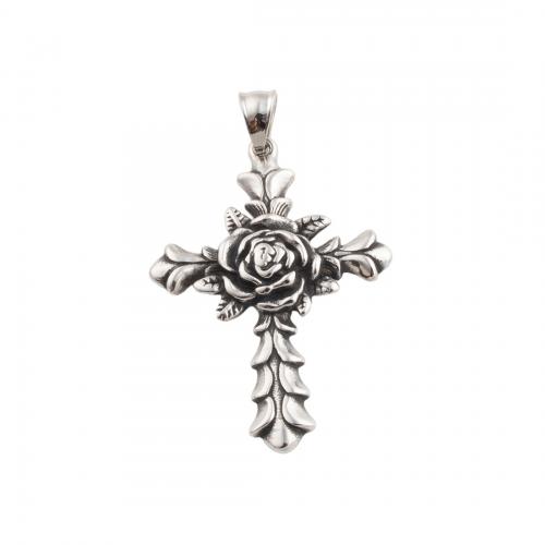 Stainless Steel Cross Pendants, 304 Stainless Steel, fashion jewelry & Unisex, original color [