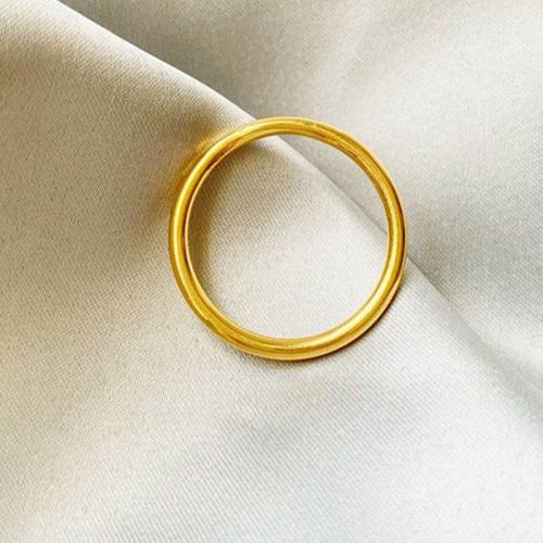 Stainless Steel Finger Ring, 304 Stainless Steel, Vacuum Ion Plating, fashion jewelry golden, 2mm 