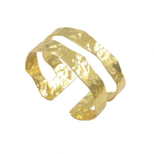 Латунь Манжеты Браслеты, Каплевидная форма, плакирован золотом, Регулируемый & ювелирные изделия моды & Женский, внутренний диаметр:Приблизительно 59mm, продается PC