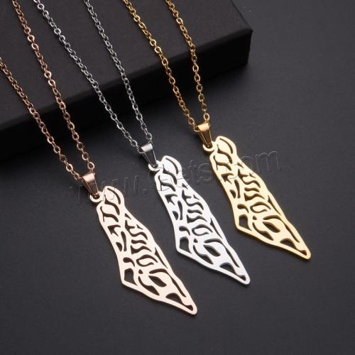 Titanium Steel Jewelry Necklace, plated, for woman & hollow 50mm 