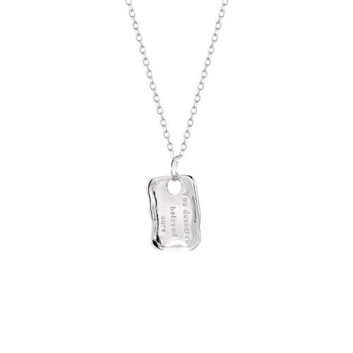 Sterling Silver Jewelry Necklace, 925 Sterling Silver, with 5CM extender chain, polished & for woman Approx 40 cm 
