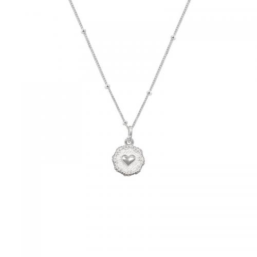 Sterling Silver Jewelry Necklace, 925 Sterling Silver, with 6CM extender chain, polished, for woman, silver color Approx 40 cm 