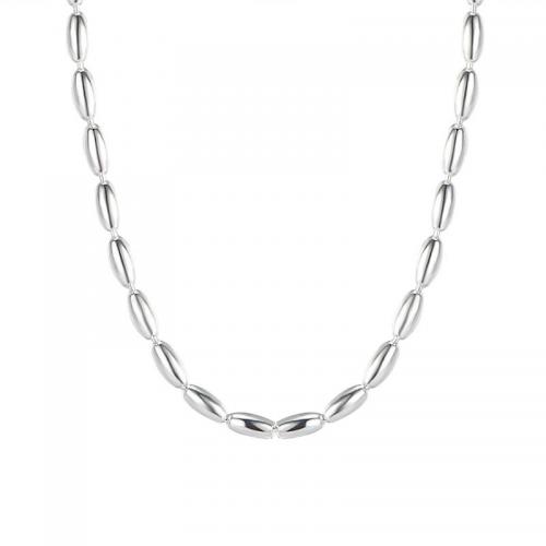 Sterling Silver Jewelry Necklace, 925 Sterling Silver, with 5CM extender chain, polished, for woman, silver color Approx 40 cm 