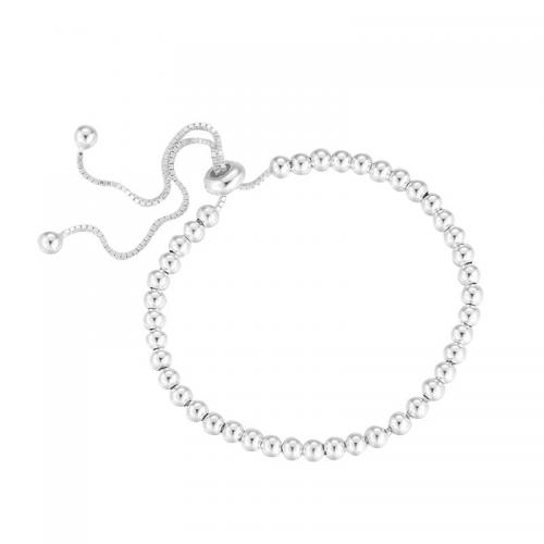 Стерлинговые серебряные браслеты, Серебро 925 пробы, полированный, Женский, серебряный, длина:Приблизительно 26 см, продается PC