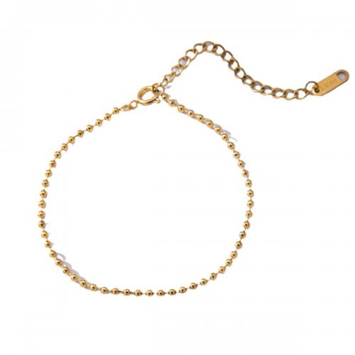 Titanium Steel Bracelet & Bangle, plated, for woman, golden 