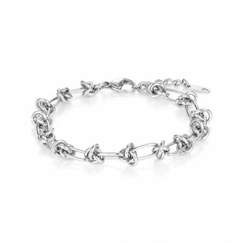 Titanium Steel Bracelet & Bangle, with 5cm extender chain, polished, fashion jewelry & Unisex, original color, nickel, lead & cadmium free Approx 18 cm 