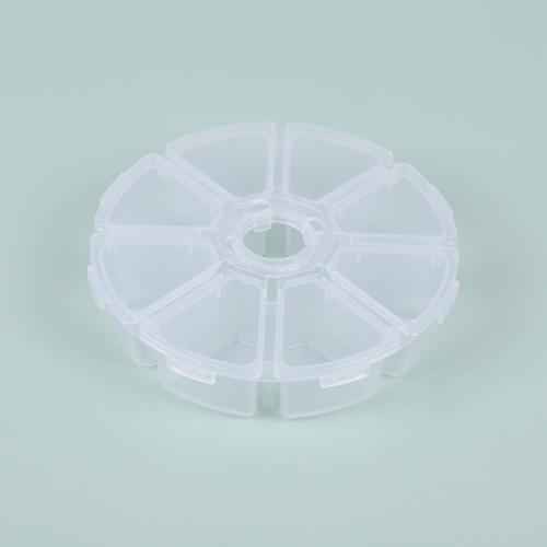Plastic Bead Container, Polypropylene(PP), Round, dustproof & multifunctional 
