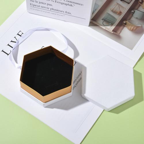 Jewelry Gift Box, Paper, Hexagon, dustproof 