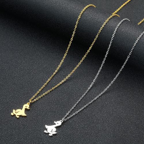 Stainless Steel Jewelry Necklace, 304 Stainless Steel, with 5cm extender chain, Duck, fashion jewelry & for woman Approx 45 cm 