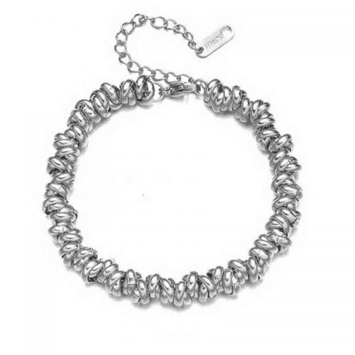 Stainless Steel Chain Bracelets, 304 Stainless Steel, with 5cm extender chain, Vacuum Ion Plating, fashion jewelry & for woman 6mm cm 