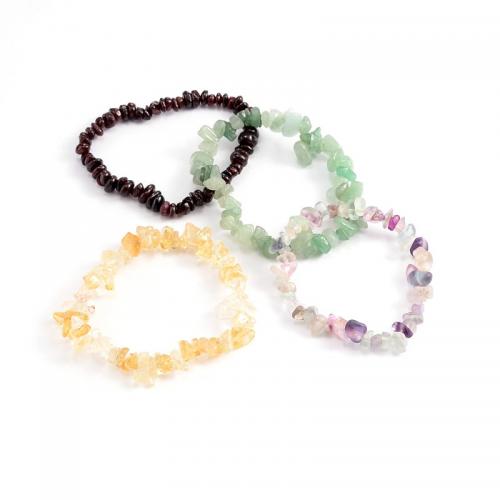 Gemstone Bracelets, Elastic Thread, with Natural Stone, handmade, fashion jewelry & for woman, Internal 50mm., Approx 