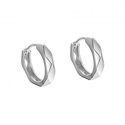 Sterling Silber Hoop Ohrringe, 925 Sterling Silber, plattiert, für Frau, keine, verkauft von Paar