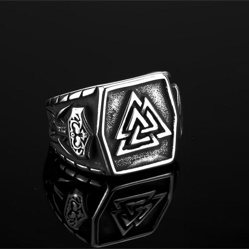 Титан Сталь палец кольцо, титан, полированный, разный размер для выбора & Мужский, серебряный, продается PC