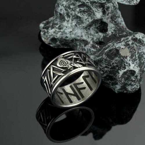 Titanium Steel Finger Ring, polished & for man, silver color [