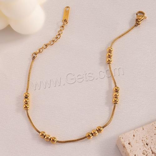 Stainless Steel Chain Bracelets, 304 Stainless Steel, plated, Unisex, golden 