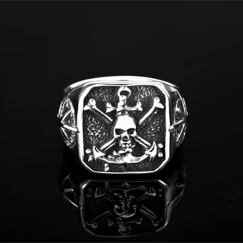 Титан Сталь палец кольцо, титан, полированный, разный размер для выбора & Мужский, серебряный, продается PC
