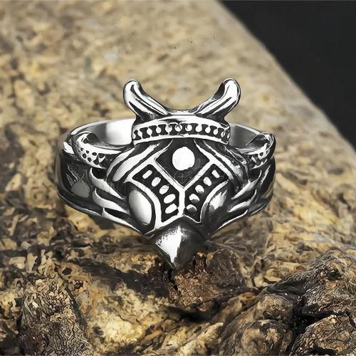 Titanium Steel Finger Ring, polished, Unisex silver color 