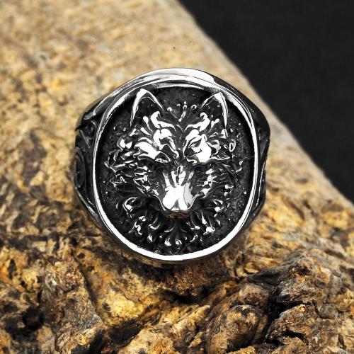 Титан Сталь палец кольцо, титан, полированный, Мужская & разный размер для выбора, серебряный, продается PC