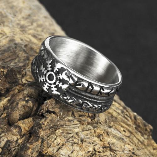 Титан Сталь палец кольцо, титан, полированный, Мужская & разный размер для выбора, серебряный, продается PC