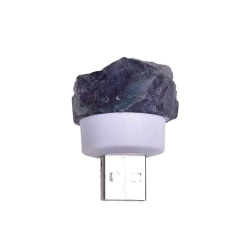 Quartz Night Light, with Plastic, irregular, with USB interface & natural Quartz length 30-40mm 