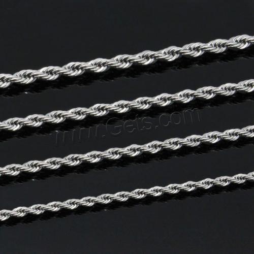 Collar de cadena de acero inoxidable, acero inoxidable 316L, Joyería & unisexo, color original, libre de níquel, plomo & cadmio, 2.8mm, longitud:aproximado 55 cm, Vendido por UD