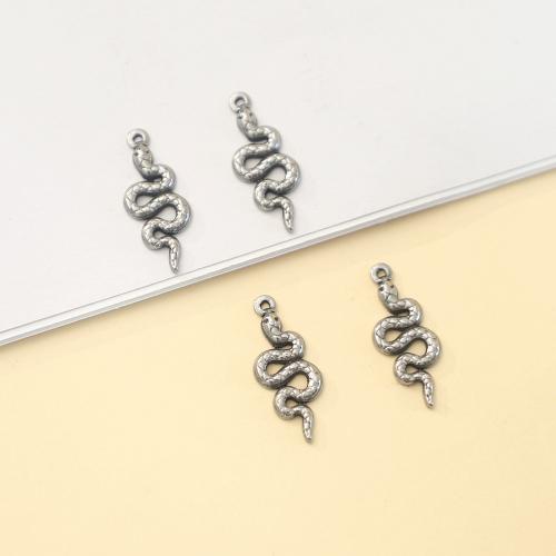 Stainless Steel Animal Pendants, 304 Stainless Steel, Snake, polished, fashion jewelry & DIY, original color [