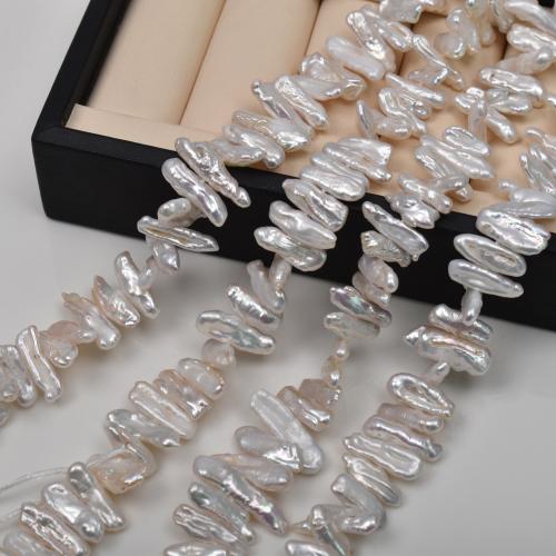 Biwa Cultured Freshwater Pearl Beads, DIY, white, Length about 4-20mm Approx 39 cm 