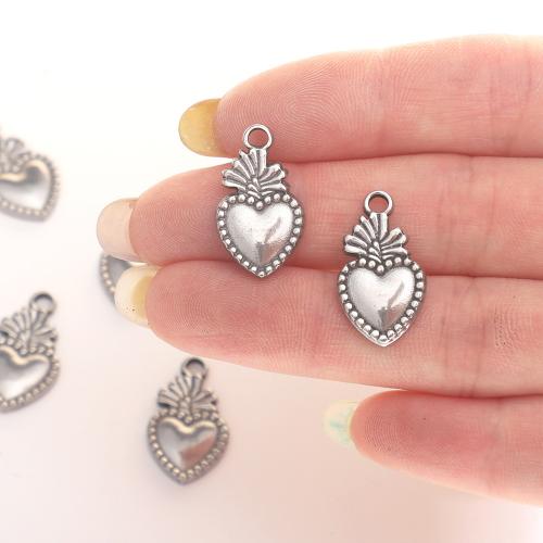 Stainless Steel Heart Pendants, 304 Stainless Steel, polished, fashion jewelry & DIY, original color [