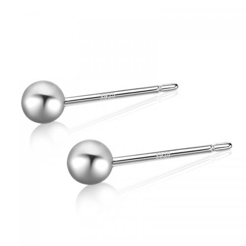 Sterling Silver Thread Through Earrings, 925 Sterling Silver, polished, fashion jewelry & for woman 