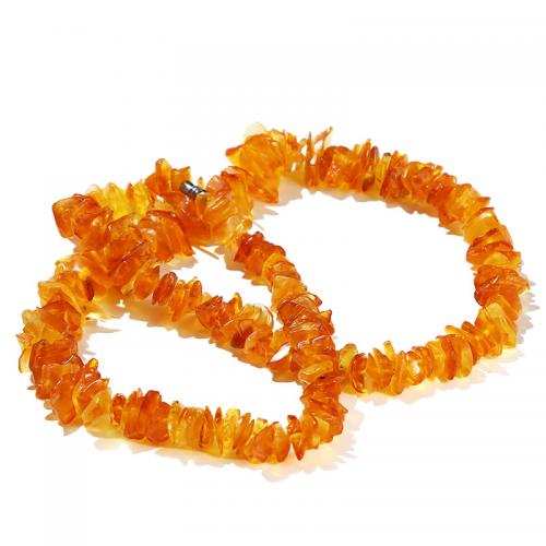 Пчелиный воск Ожерелье, Связанный вручную, природный & Женский, beads length 14-18mm, длина:Приблизительно 17.7 дюймовый, продается PC