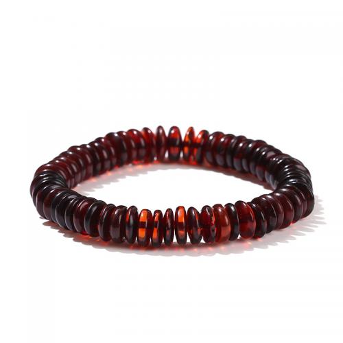 Amber Bracelet, handmade, natural & for woman, blood red Approx 7-8.3 Inch 