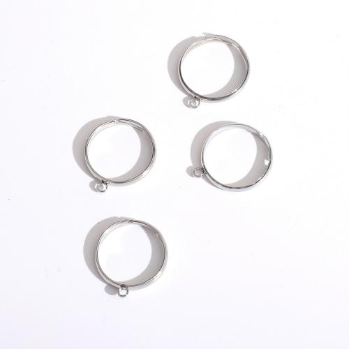 Stainless Steel Finger Ring Setting, 304 Stainless Steel, Donut, polished, fashion jewelry & DIY, original color 