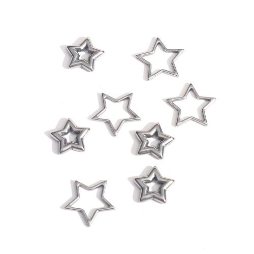 Stainless Steel Star Pendant, 304 Stainless Steel, polished, fashion jewelry & DIY & hollow [