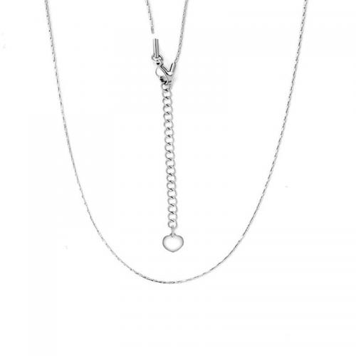 Titan Schmuck Halskette, Titanstahl, poliert, Modeschmuck & DIY & unisex & verschiedene Größen vorhanden, originale Farbe, frei von Nickel, Blei & Kadmium, Länge:ca. 55 cm, verkauft von PC