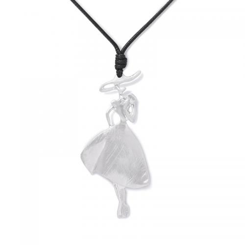 Chaîne en alliage de zinc de fer Collier Pull, avec corde de cire, bijoux de mode & pour femme Environ 80 cm, Vendu par PC