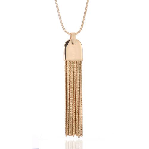 Zink -Legierung Eisen Kette Pullover Halskette, Zinklegierung, plattiert, Modeschmuck & für Frau, keine, Länge:ca. 80 cm, verkauft von PC