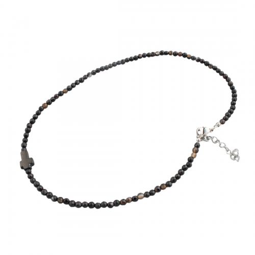 Achat Halskette, Kreuz, Modeschmuck & unisex, 9.5mm, Länge:ca. 48.5 cm, verkauft von PC