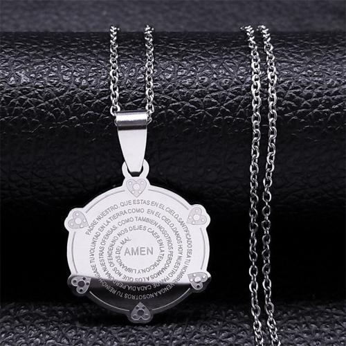 Titanium Steel Jewelry Necklace, fashion jewelry & Unisex Approx 50 cm 