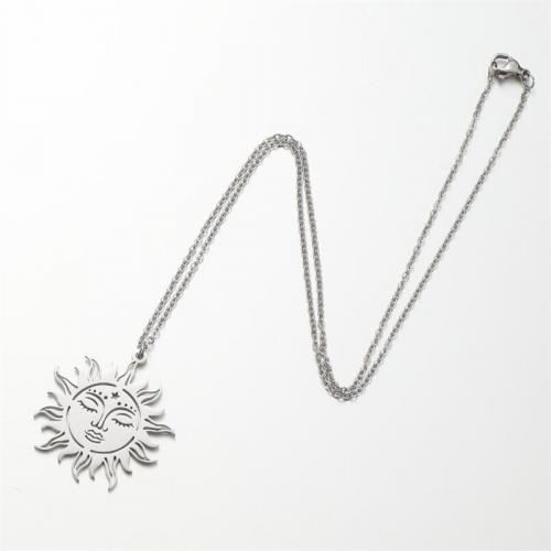 Stainless Steel Jewelry Necklace, 304 Stainless Steel, polished, fashion jewelry & for woman Approx 50 cm 