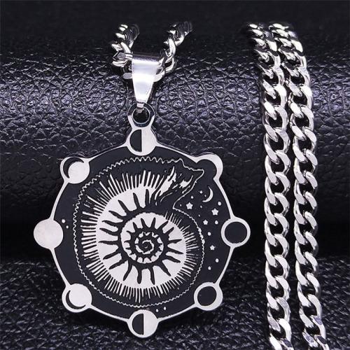 Stainless Steel Jewelry Necklace, 304 Stainless Steel, polished, fashion jewelry & Unisex Approx 50 cm 