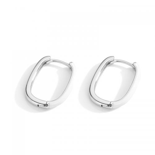 Sterling Silber Hoop Ohrringe, 925 Sterling Silber, plattiert, für Frau & Epoxy Aufkleber, keine, verkauft von Paar