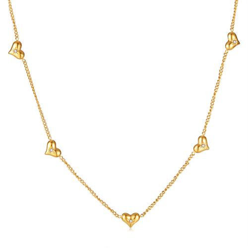 Titan Schmuck Halskette, Titanstahl, plattiert, Micro pave Zirkonia & für Frau, keine, verkauft von PC