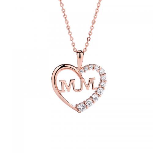 Cubic Zirconia Micro Pave Sterling Silver Pendant, 925 Sterling Silver, Heart, plated, Mother Day Jewelry & micro pave cubic zirconia & for woman & hollow 