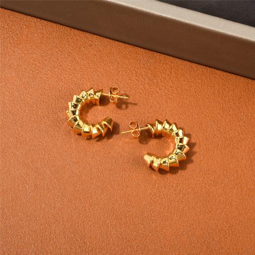 真鍮のスタッドのイヤリング, 銅, 18金メッキ, ファッションジュエリー & 女性用, 金色 売り手 ペア