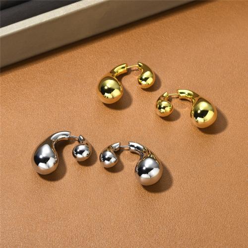 Brass Stud Earring, 18K gold plated, fashion jewelry & for woman 