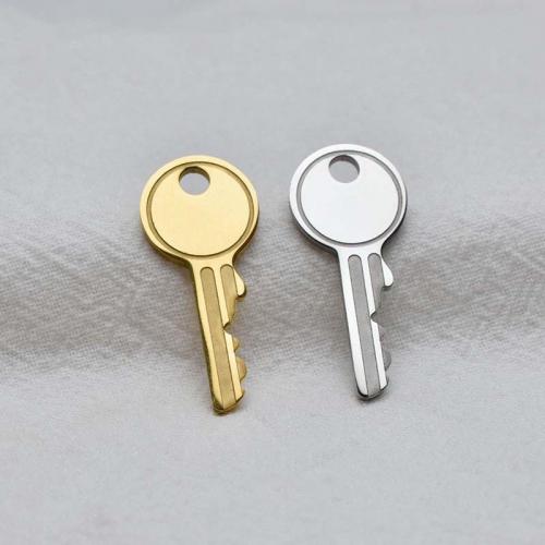 Stainless Steel Key Pendants, 304 Stainless Steel, Vacuum Ion Plating, fashion jewelry & DIY [