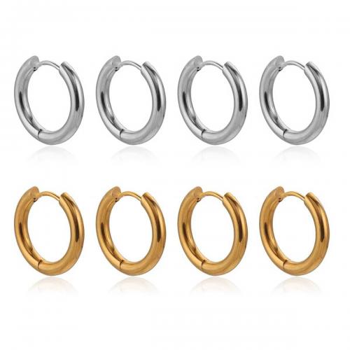 Stainless Steel Huggie Hoop Earring, 304 Stainless Steel, Vacuum Ion Plating, fashion jewelry & for woman nickel, lead & cadmium free 