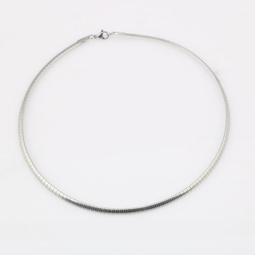 Halskette, 304 Edelstahl, Modeschmuck & verschiedene Stile für Wahl & für Frau, 4mm, Länge:ca. 45 cm, verkauft von PC