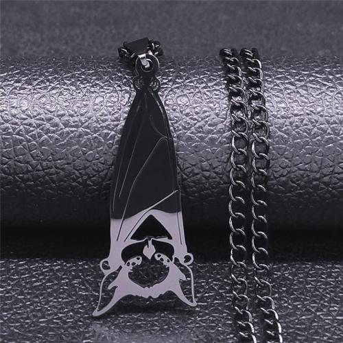 Stainless Steel Jewelry Necklace, 304 Stainless Steel, with 10cm extender chain, polished, fashion jewelry & Unisex, black Approx 40 cm 