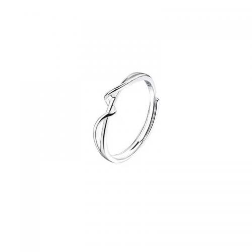 Sterling Silver Finger Ring, 925 Sterling Silver, plated, for woman, silver color [